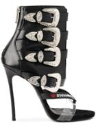 Dsquared2 Western Buckle Boot Sandals - Black