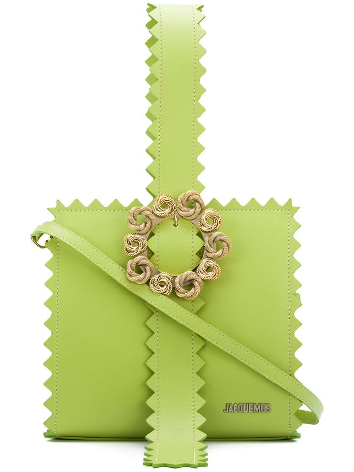 Jacquemus Scallop Trim Tote - Green