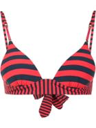 Stella Mccartney 'calypso' Striped Bikini Top - Red