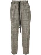 Song For The Mute Cropped Check Trousers - Multicolour