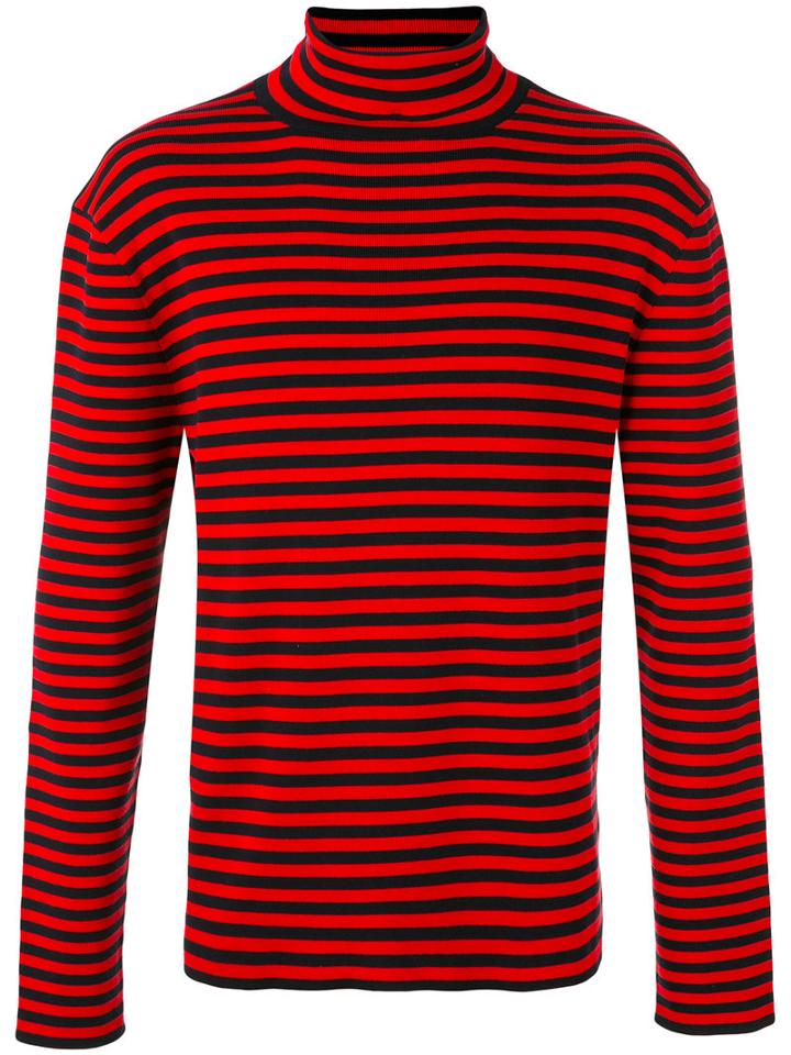 Gucci - Striped Turtleneck Top - Men - Cotton - L, Red, Cotton