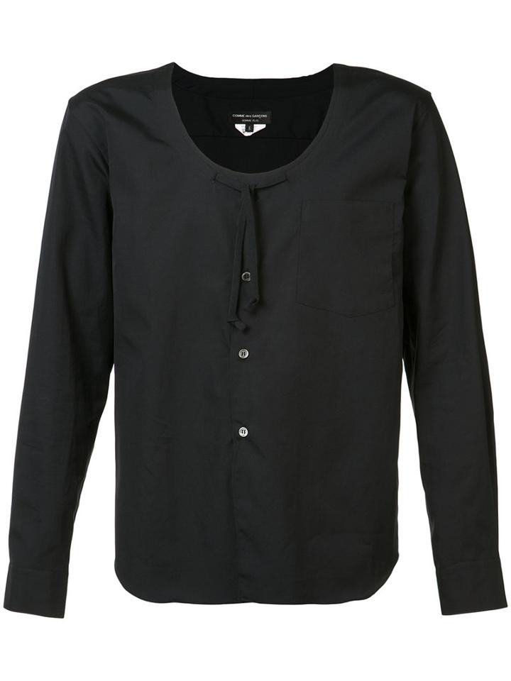 Comme Des Garçons Homme Plus - Scoop Neck Shirt - Men - Cotton - M, Black, Cotton