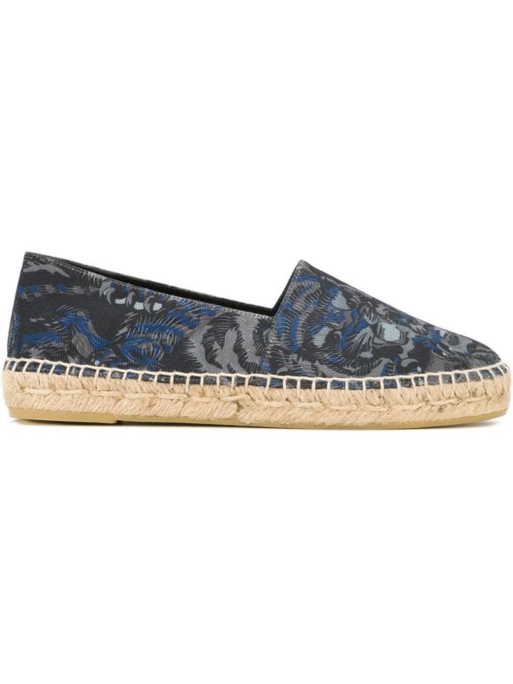 Kenzo 'tiger' Print Espadrilles - Blue