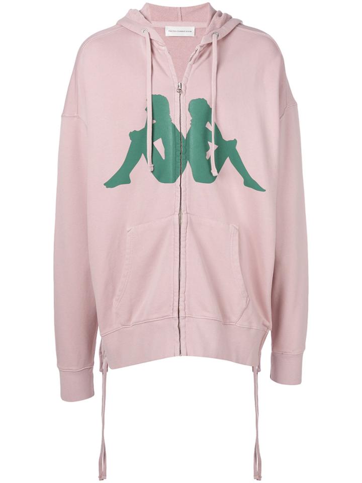 Faith Connexion Logo Print Hoodie - Pink & Purple