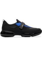 Prada Black And Blue Cloudbust Leather Sneakers