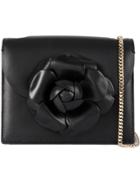 Oscar De La Renta Flower Embellished Shoulder Strap - Black
