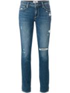 Paige Distressed Jeans, Women's, Size: 27, Blue, Cotton/rayon