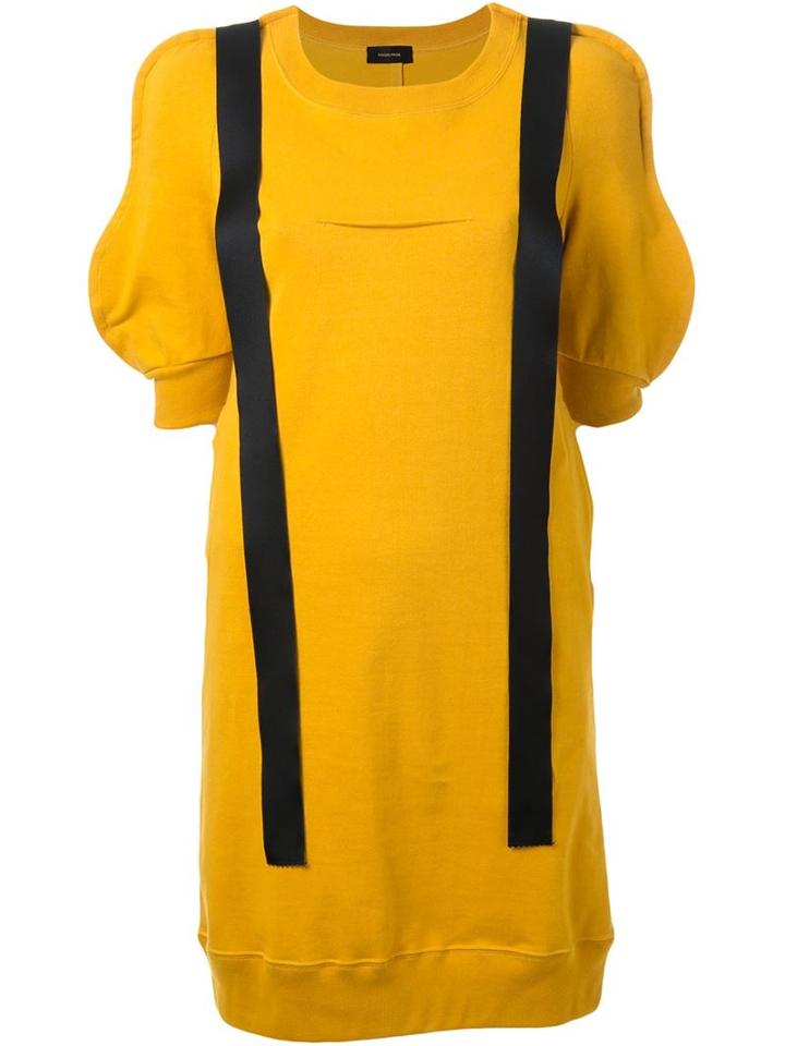 Undercover Hanging Straps Shift Dress, Women's, Size: 2, Yellow/orange, Cotton/polyurethane