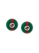 Gucci Enamelled Studs - Green