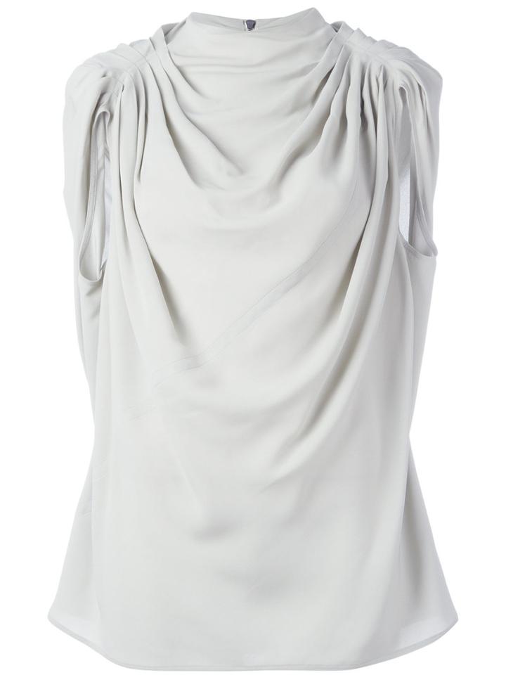 Rick Owens Draped Top, Women's, Size: 42, Green, Viscose/acetate