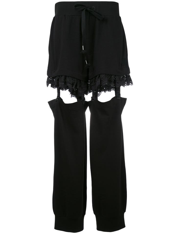 Suspender Trousers - Women - Cotton/polyester/spandex/elastane - S, Black, Cotton/polyester/spandex/elastane, Fenty X Puma