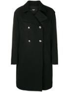 Versus Double-breasted Coat - Black