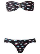 Brigitte Bandeau Bikini Set, Women's, Size: Medium, Black, Spandex/elastane/polyimide