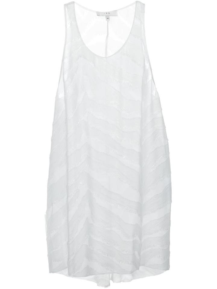 Iro Long Sheer Tank Top, Women's, Size: 38, White, Silk/nylon