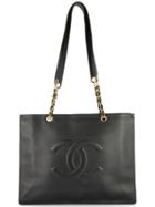 Chanel Pre-owned Cc Stitch Tote Bag - Black
