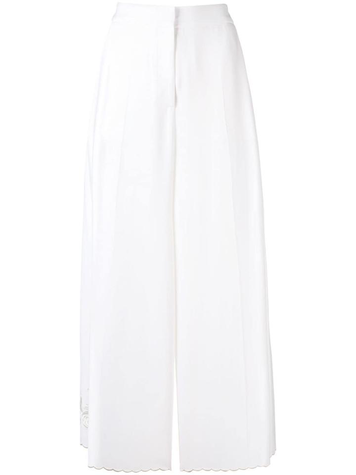 Stella Mccartney Cropped Wide Leg Trousers - White