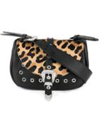 Dsquared2 Leopard Print Shoulder Bag - Black