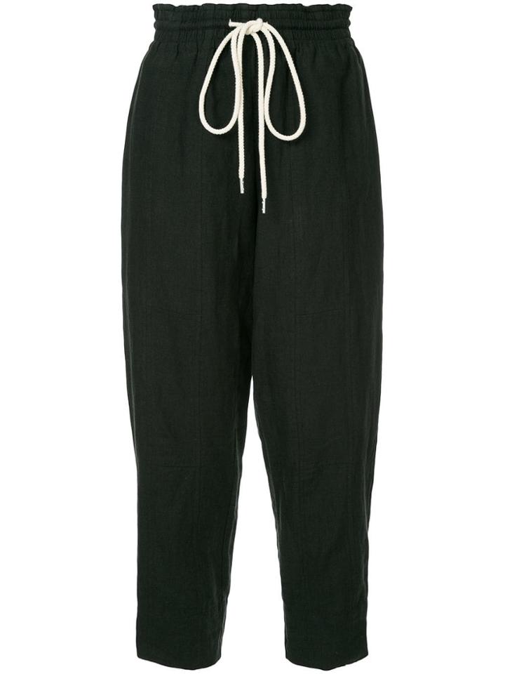 Bassike High Waisted Panelled Pants - Black