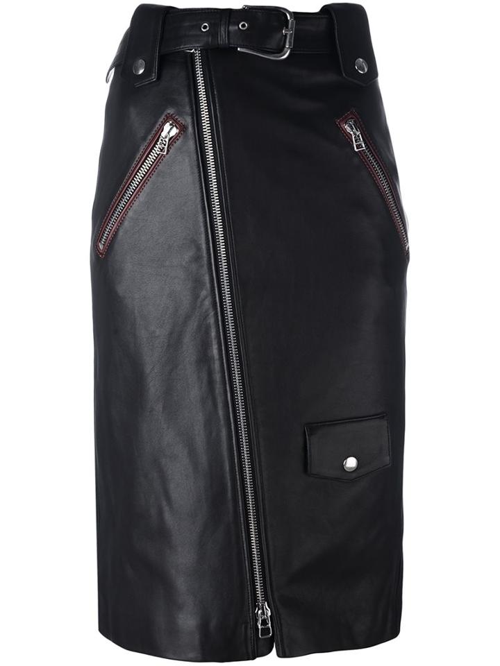 Each X Other Zipped Mid Pencil Skirt