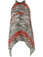 Missoni Pleated Colour-block Blouse - Grey