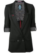Guild Prime Double Breasted Blazer, Women's, Size: 34, Black, Polyester/polyurethane/rayon