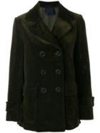 Aspesi Double Breasted Corduroy Coat - Green