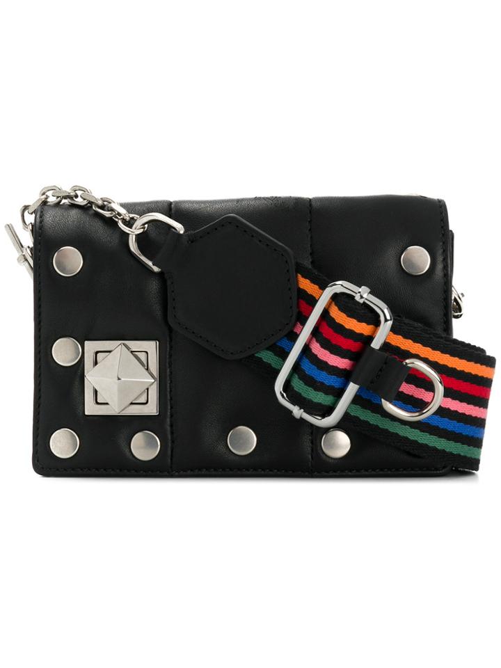 Sonia Rykiel Multicolour Strap Flap Bag - Black