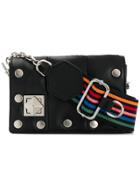 Sonia Rykiel Multicolour Strap Flap Bag - Black