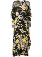 Dvf Diane Von Furstenberg Floral-print Dress - Black