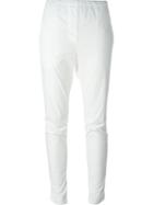Kristensen Du Nord Stretch Tapered Trousers, Women's, Size: 2, White, Cotton/spandex/elastane