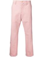 Sacai Square Pattern Trousers, Men's, Size: 3, Pink/purple, Cotton