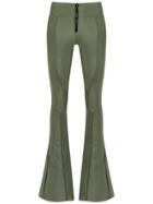 Andrea Bogosian Embroidered Flared Trousers - Green