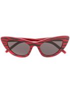 Saint Laurent Eyewear Cat Eye Frame Sunglasses - Red