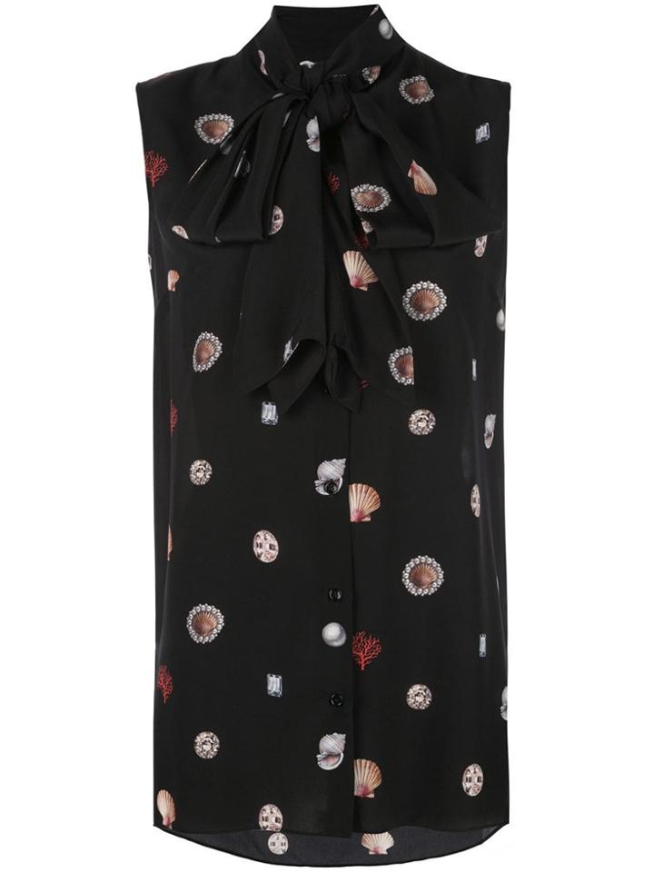 Alexander Mcqueen Printed Shirt Blouse - Black