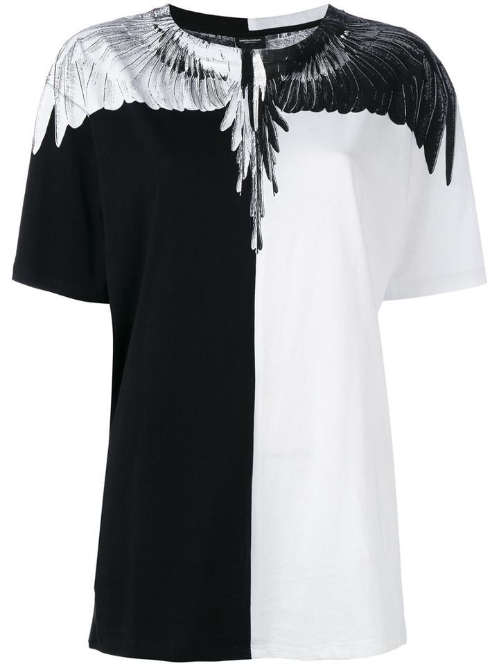 Marcelo Burlon County Of Milan Block Print T-shirt, Women's, Size: Xs, Black, Cotton