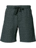 Simon Miller Printed Bermuda Shorts, Men's, Size: 1, Black, Cotton