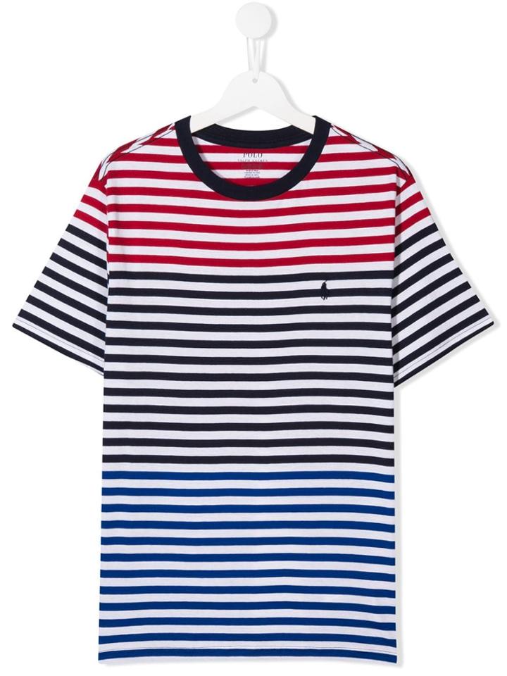Ralph Lauren Kids Striped T-shirt - White