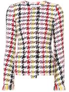 Oscar De La Renta Graphic-print Tweed Jacket - Multicolour