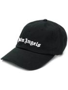 Palm Angels Logo Embroidered Cap - Black
