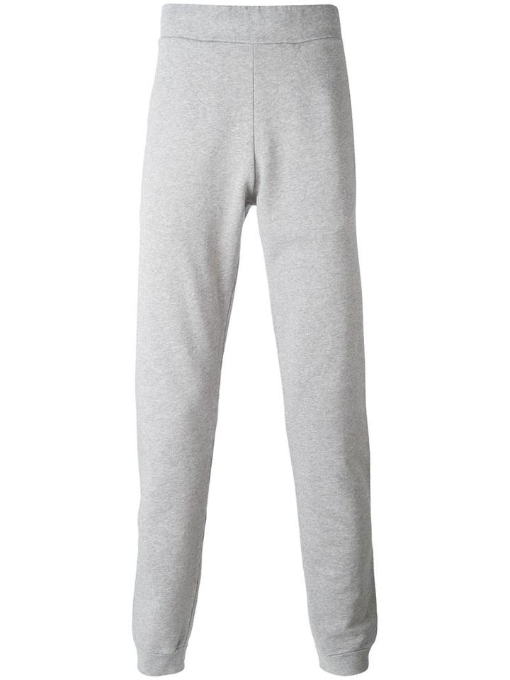 Maison Margiela Classic Track Pants, Men's, Size: 48, Grey, Cotton/calf Leather