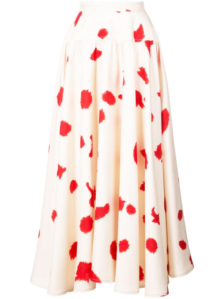 Calvin Klein 205w39nyc Ink Splatter Midi Skirt - Nude & Neutrals