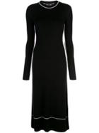 Proenza Schouler Long Sleeve Crew Neck Dress - Black