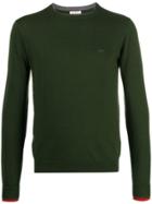 Sun 68 Contrast Cuff Jumper - Green