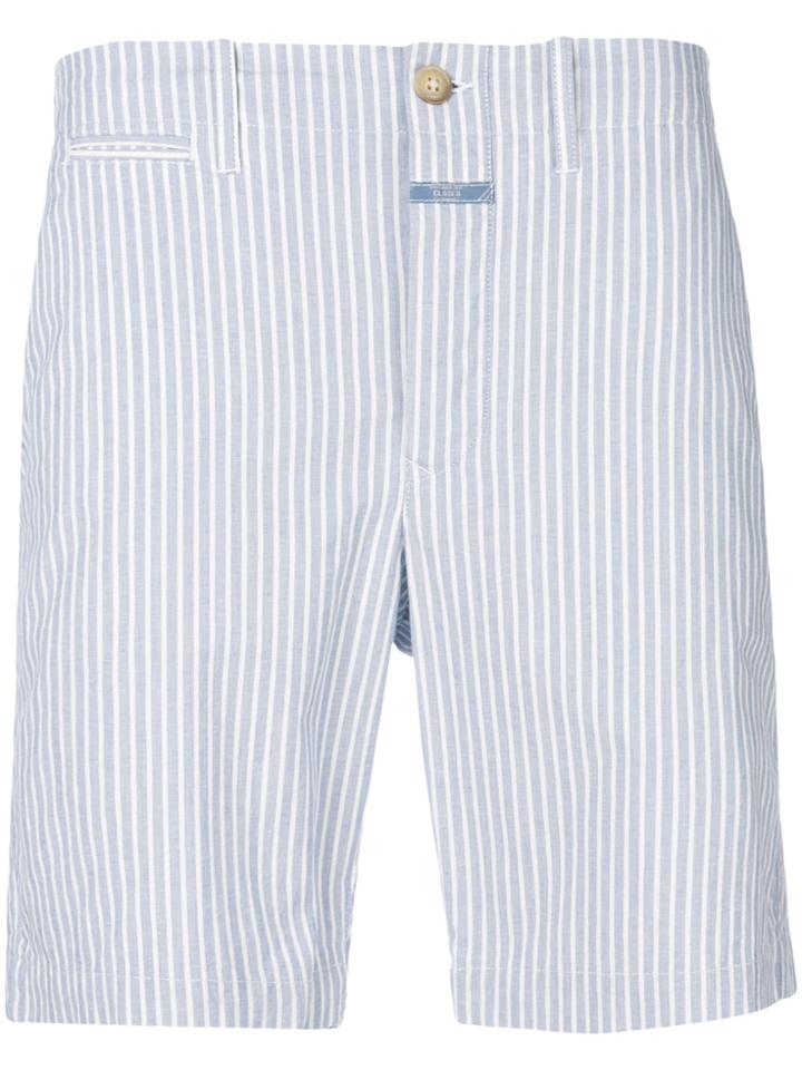 Closed Striped Shorts - Blue