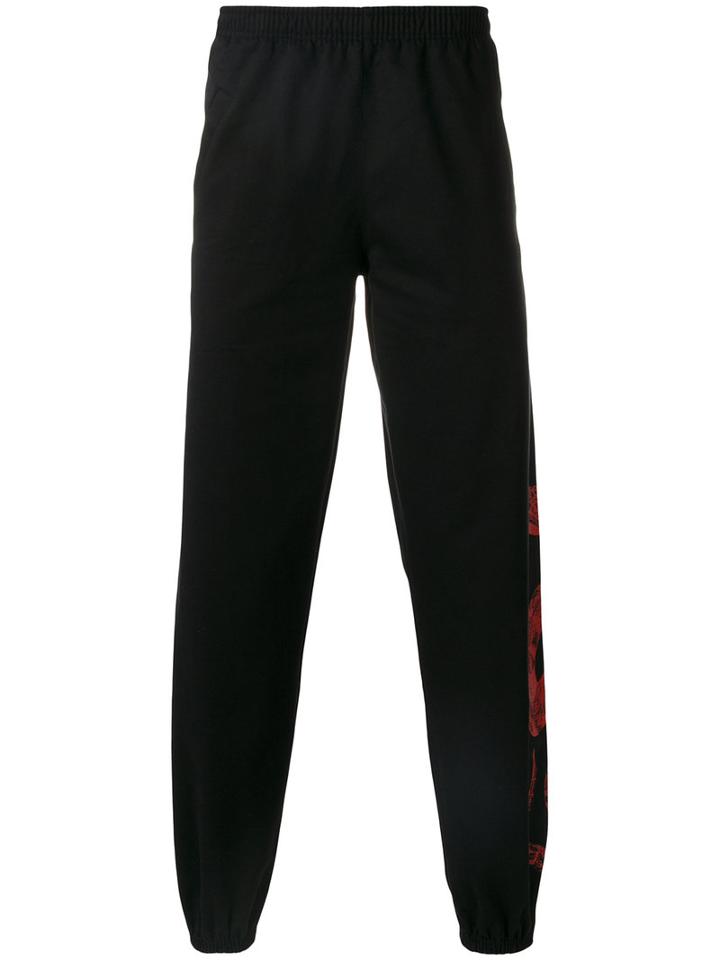Marcelo Burlon County Of Milan - Printed Track Pants - Men - Cotton - S, Black, Cotton