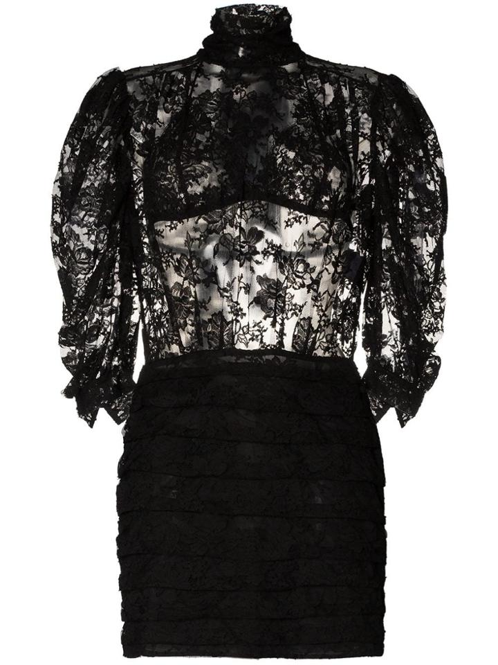 Magda Butrym Labutes Lace Dress - Black