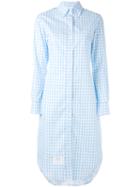 Thom Browne - Checked Shirt Dress - Women - Cotton - 40, Blue, Cotton