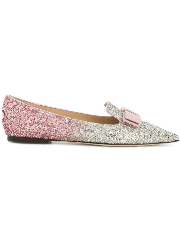 Jimmy Choo Gala Ballerinas - Pink & Purple