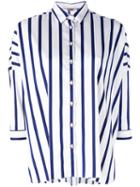 Fay - Lightweight Striped Shirt - Women - Cotton/polyamide/spandex/elastane - L, White, Cotton/polyamide/spandex/elastane