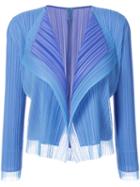 Pleats Please By Issey Miyake - Flutter Tulle Cardigan - Women - Polyester - 3, Blue, Polyester